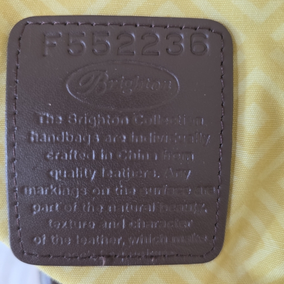 Brighton Bella Limone Soft Sea Grass Tote/Leather Applique/Signature Heart Charm - Picture 13 of 16